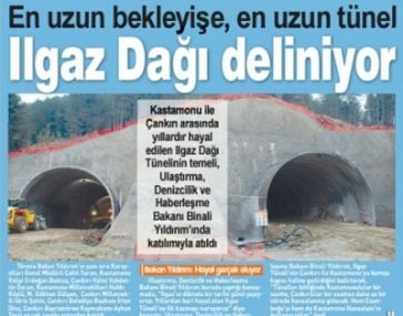 Ilgaz Dağı deliniyor