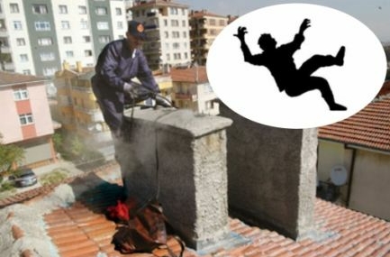 Baca temizlerken çatıdan düştü