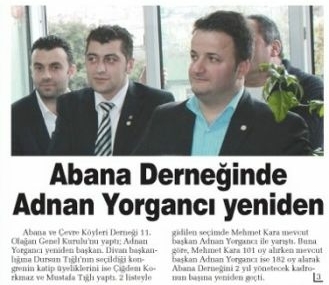 Abana Derneğinde Adnan Yorgancı Yeniden