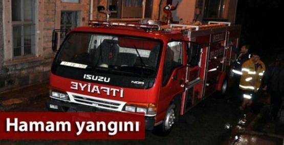 Hamamda yangın çıktı