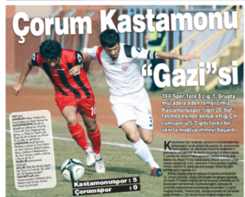 Çorum Kastamonu “Gazi”si 5-0