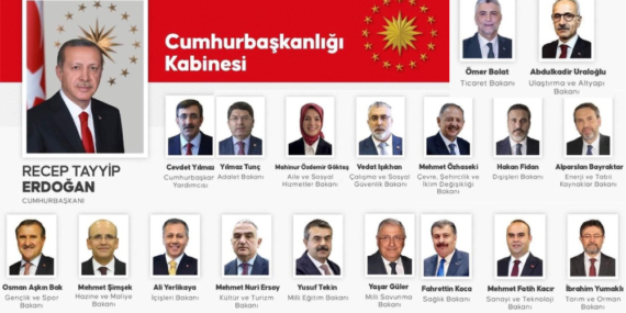 Yeni Cumhurbaşkanlığı Kabinesi Açıklandı